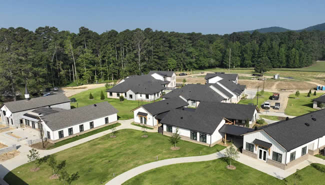 Drone photography of Amber Grace facility under construction