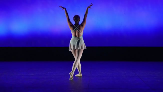 Female ballerina on stage