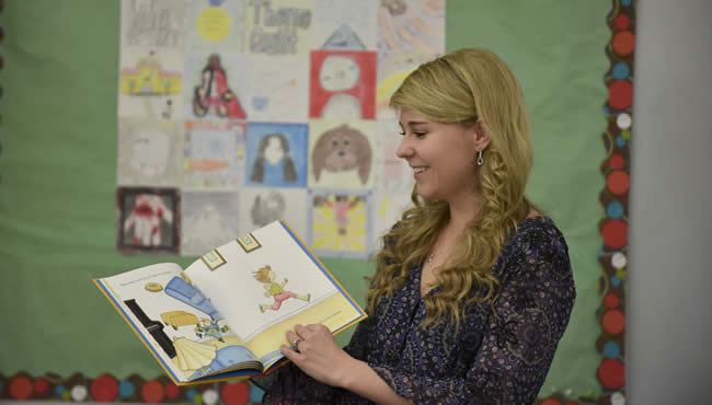 Hannah Rice in a classroom setting