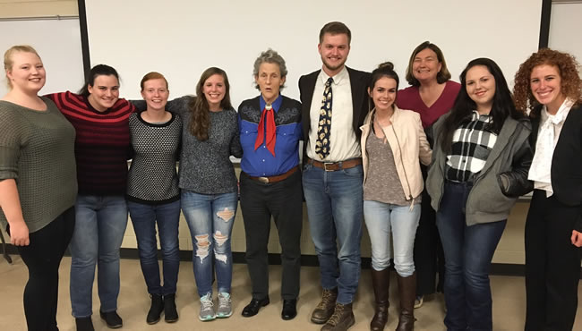 Berry Students and Temple Grandin
