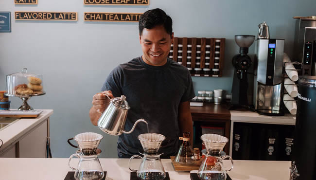 Jonathan Pascual at a coffee shop