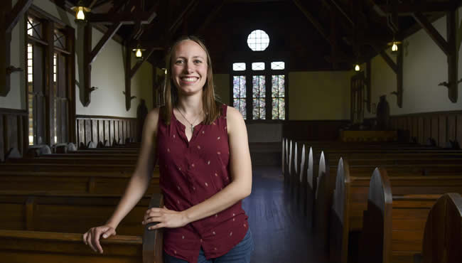 Katie Doremus in Barnwell Chapel