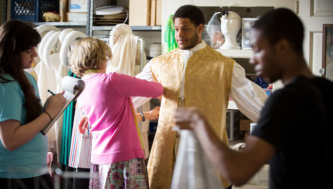 Stephen Stamps in the costume shop